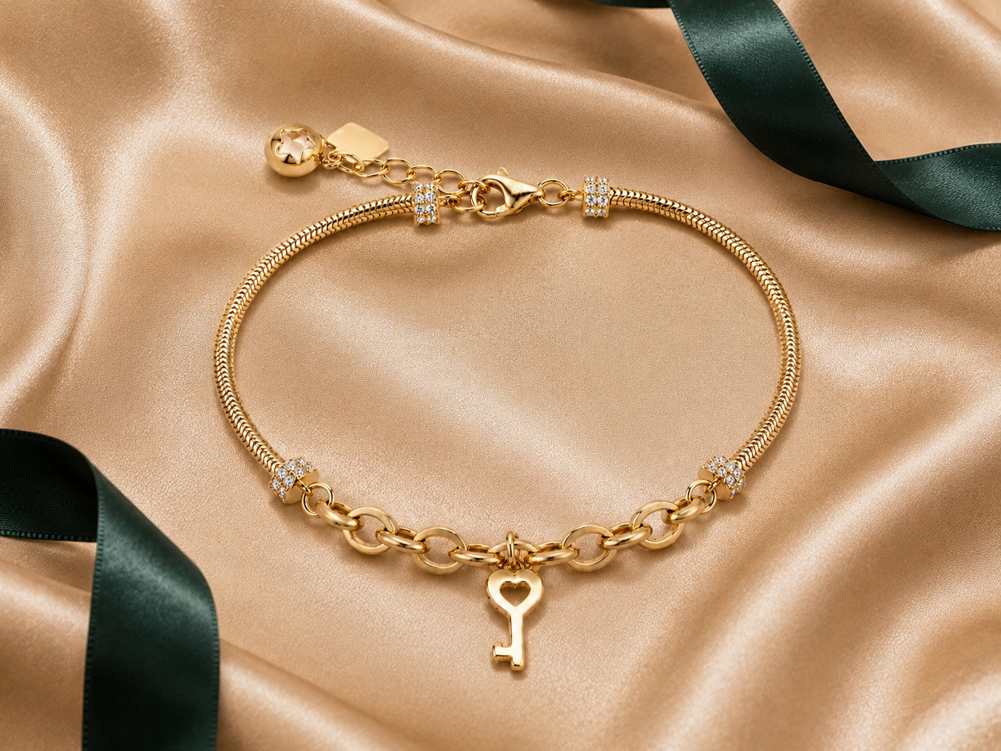 Bratara aur 14k ORO FANTASIA