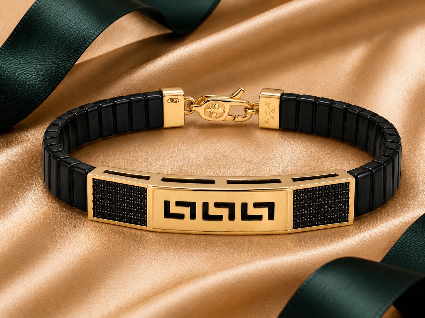 Bratara din silicon cu aur 14k ORO FANTASIA
