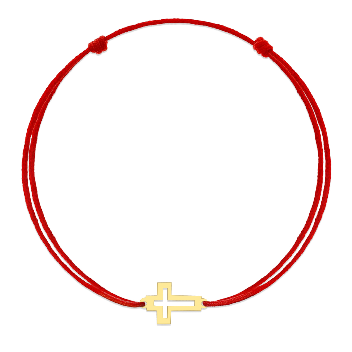 Bratara aur 14k cu snur si cruciulita