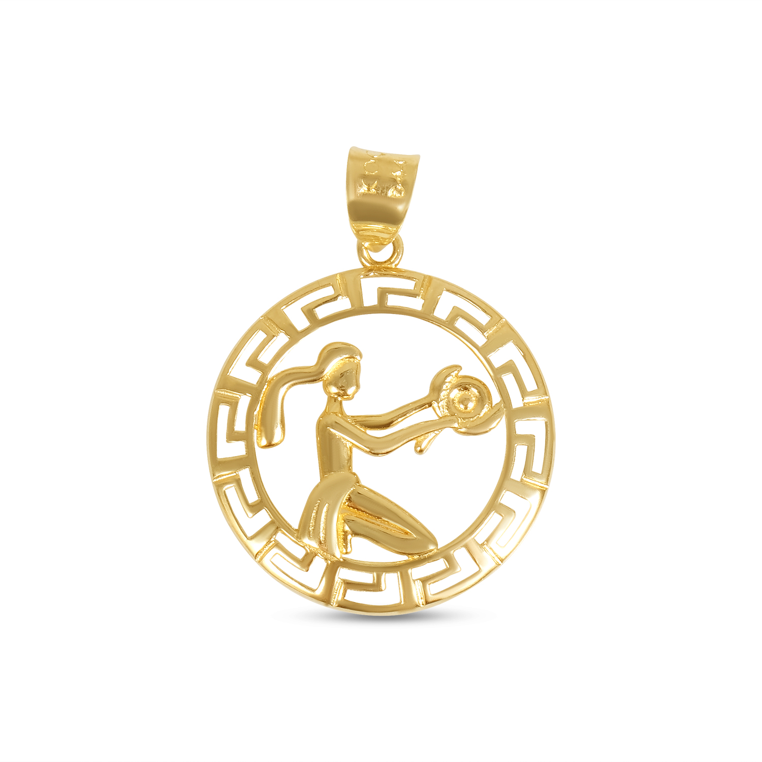 Pandantiv aur 14K zodia Fecioara Virgo Golden Essence