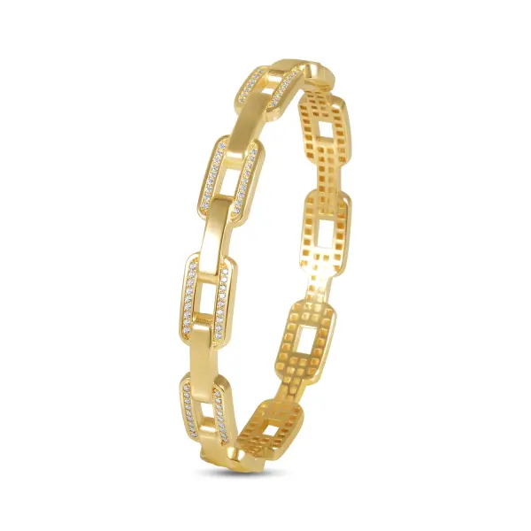 Bratara aur 14K fixa Geometric Glow