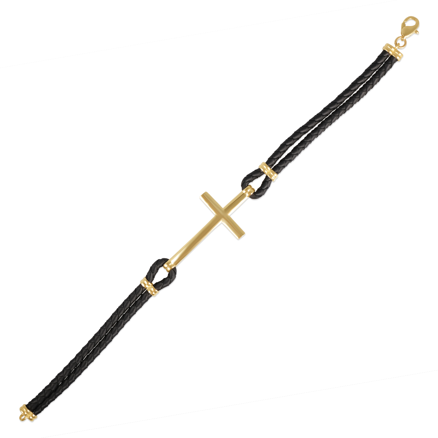 Bratara aur 14K cu cruce Cross Link