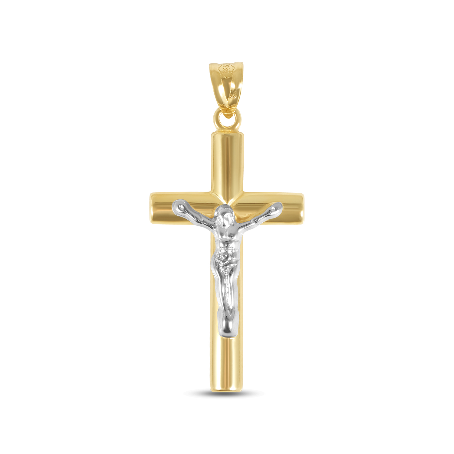 Pandantiv aur 14K cruce cu Iisus Divine Harmony