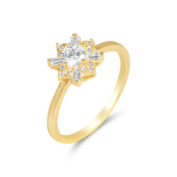 Inel aur 14K cu pietre Zirconia Star Bloom