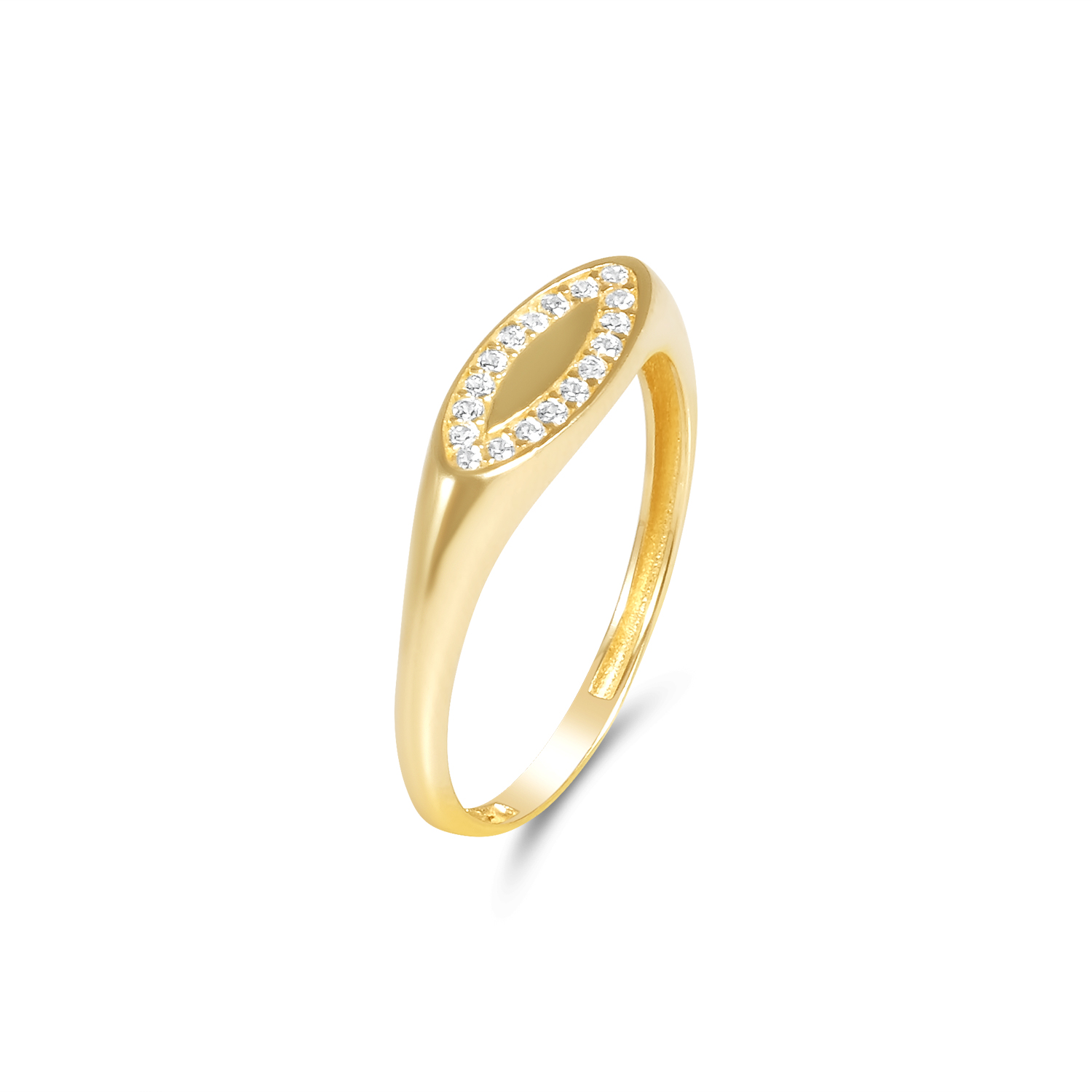 Inel aur 14K cu pietre Zirconia Crystal Marquise Touch