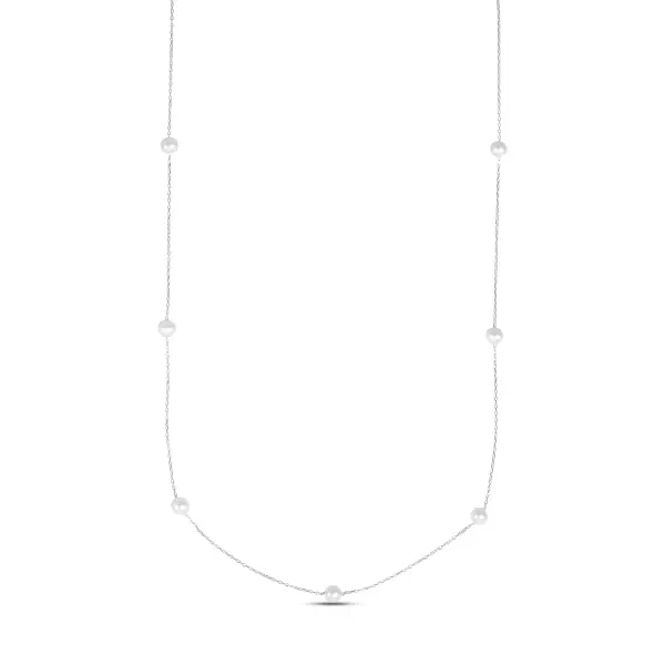 Colier aur 14k cu perle White Pearl Line