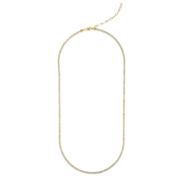 Colier aur 14k Tennis Golden Crystal