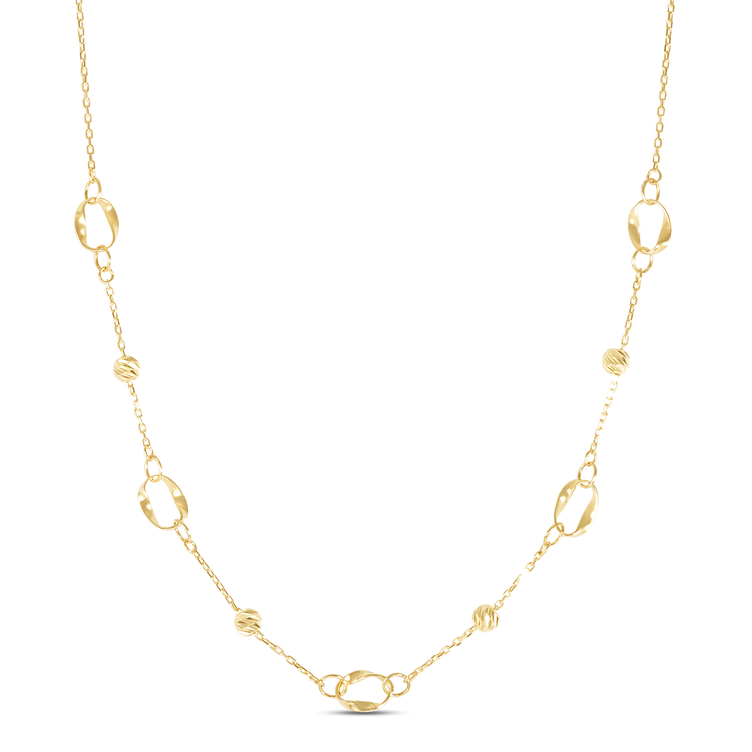 Colier aur 14k cu bilute Golden Orbit