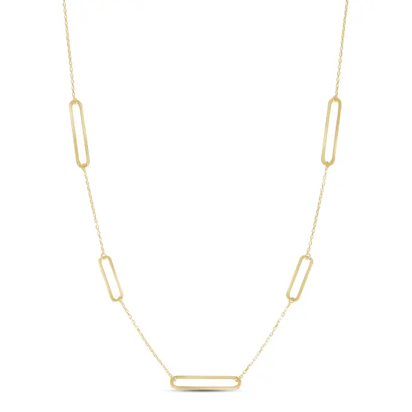 Colier aur 14k cu elemente dreptunghiulare Modern Links