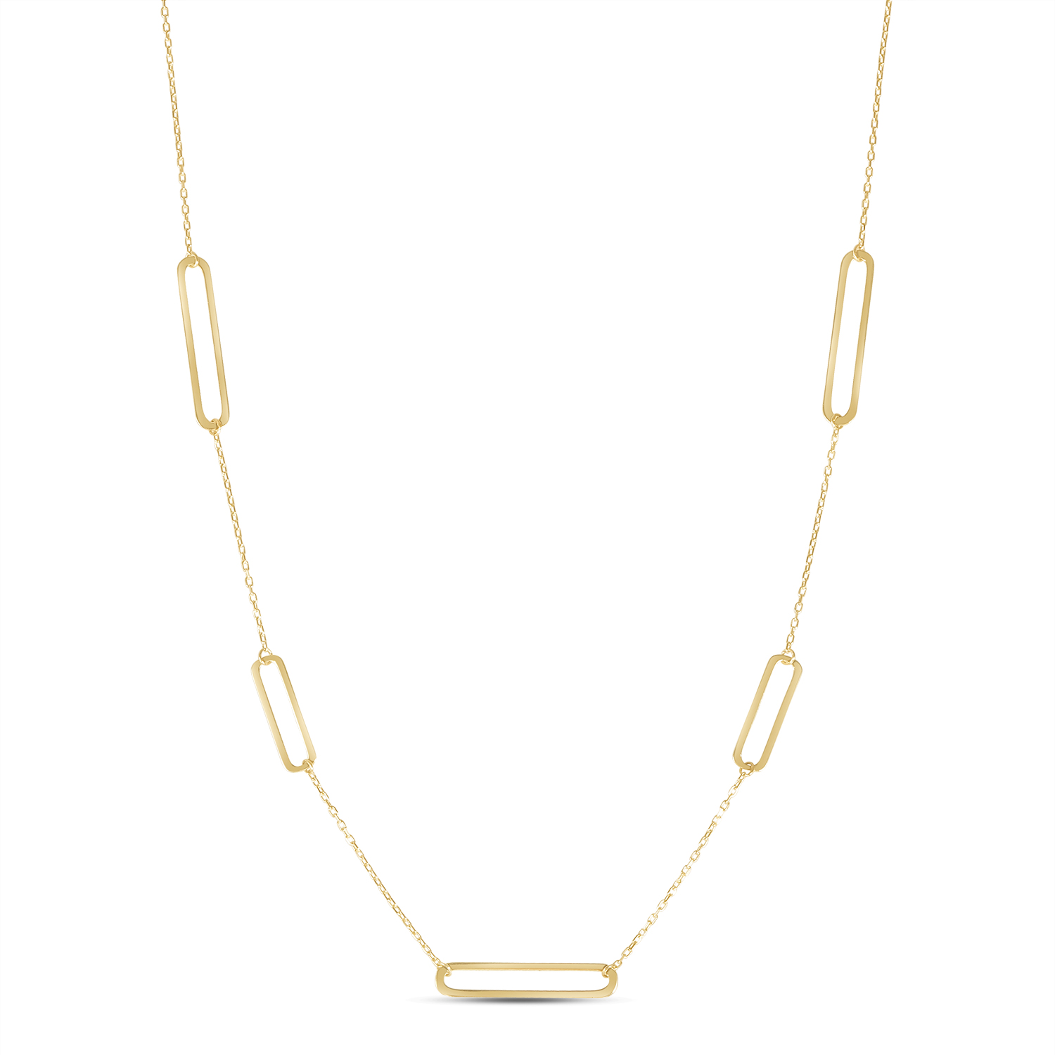 Colier aur 14k cu elemente dreptunghiulare Modern Links