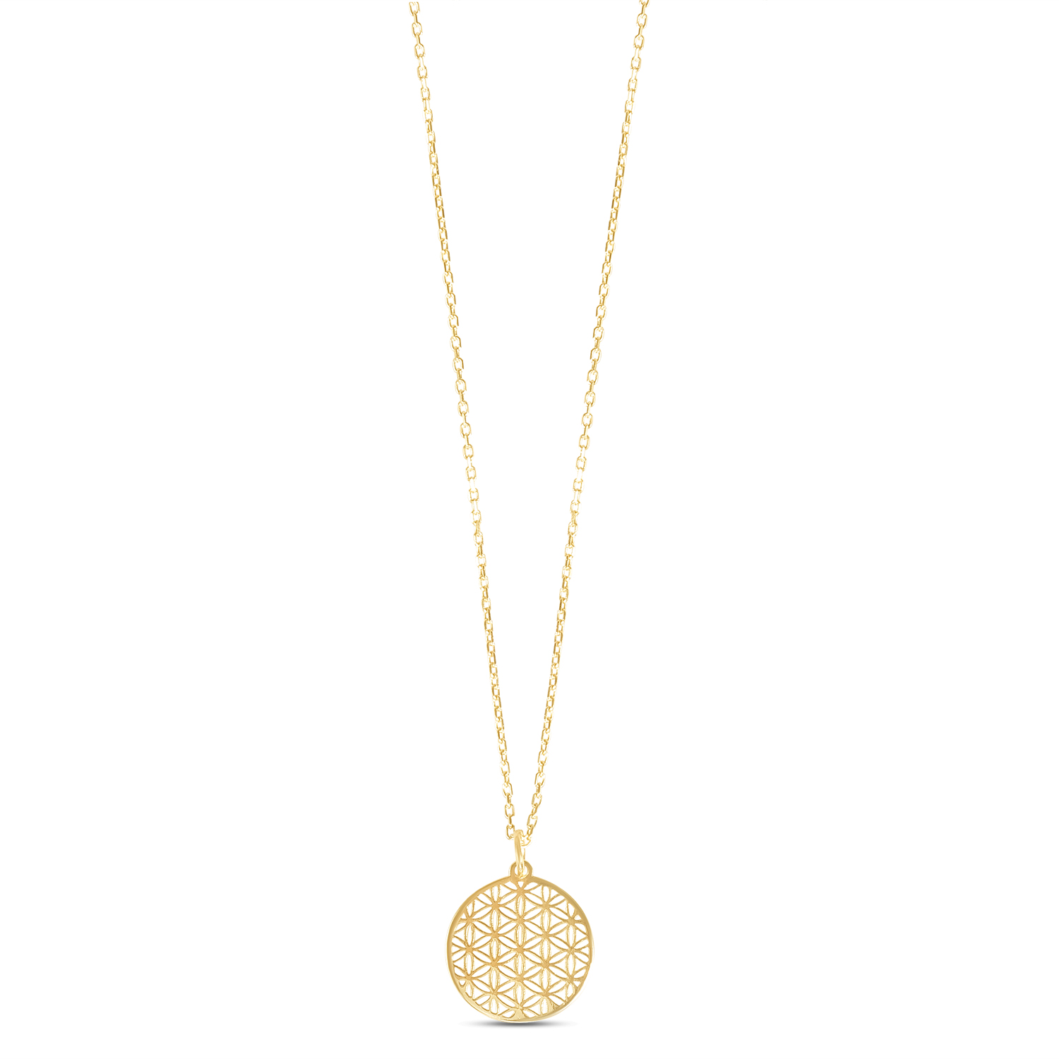 Colier aur 14k cu banut Geometric Bloom