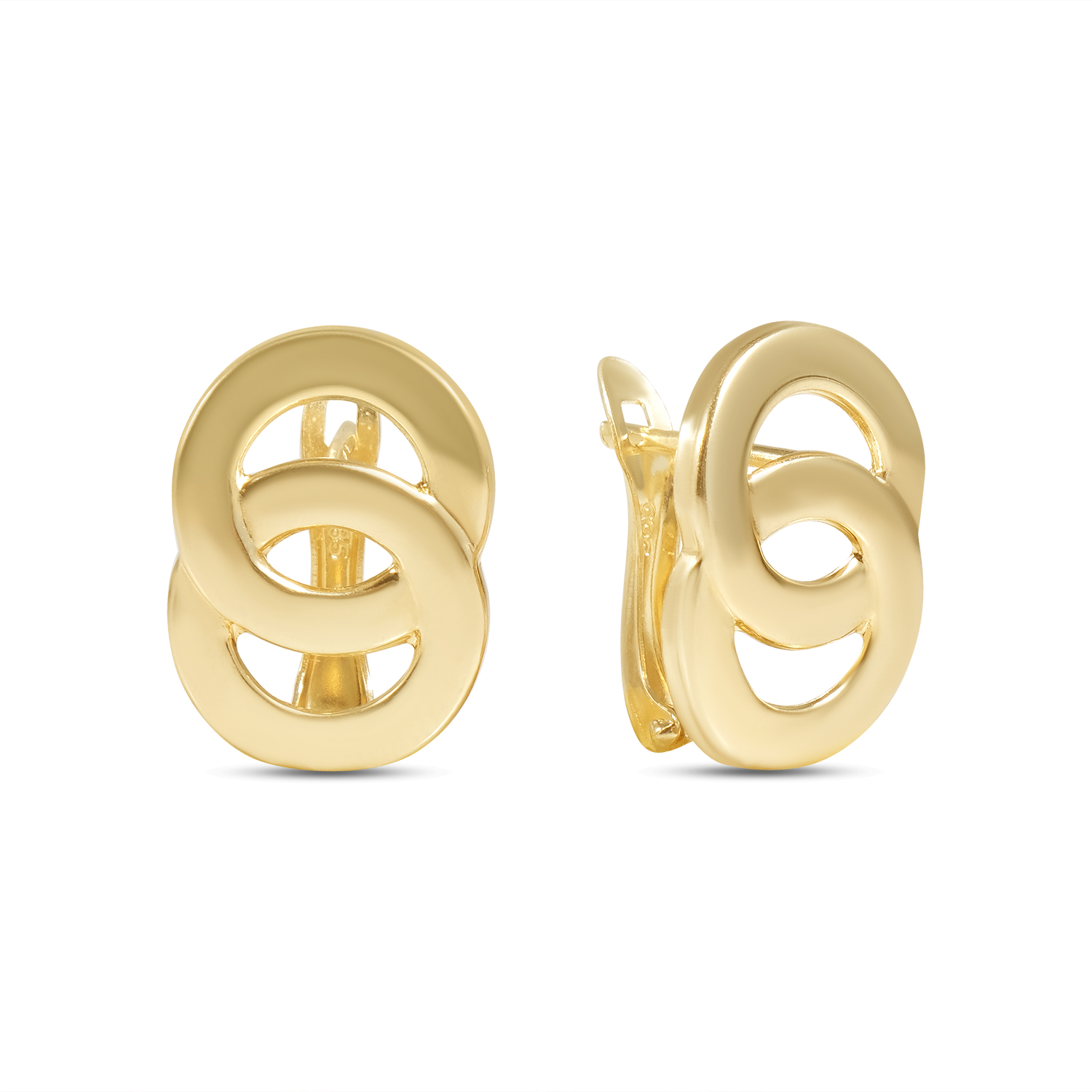Cercei aur 14K Double Circle
