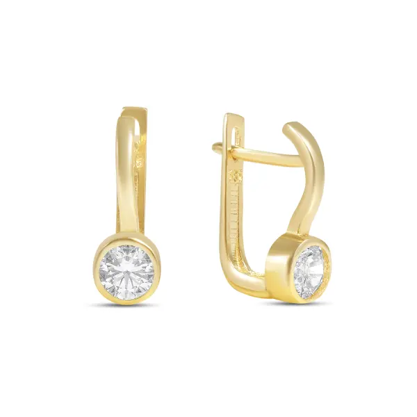 Cercei aur 14K cu pietre Zirconia Pure Shine