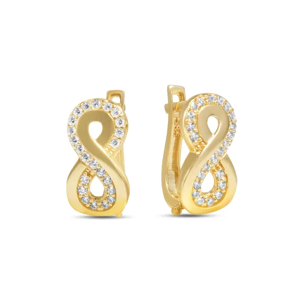 Cercei aur 14K cu pietre Zirconia Infinite Shine