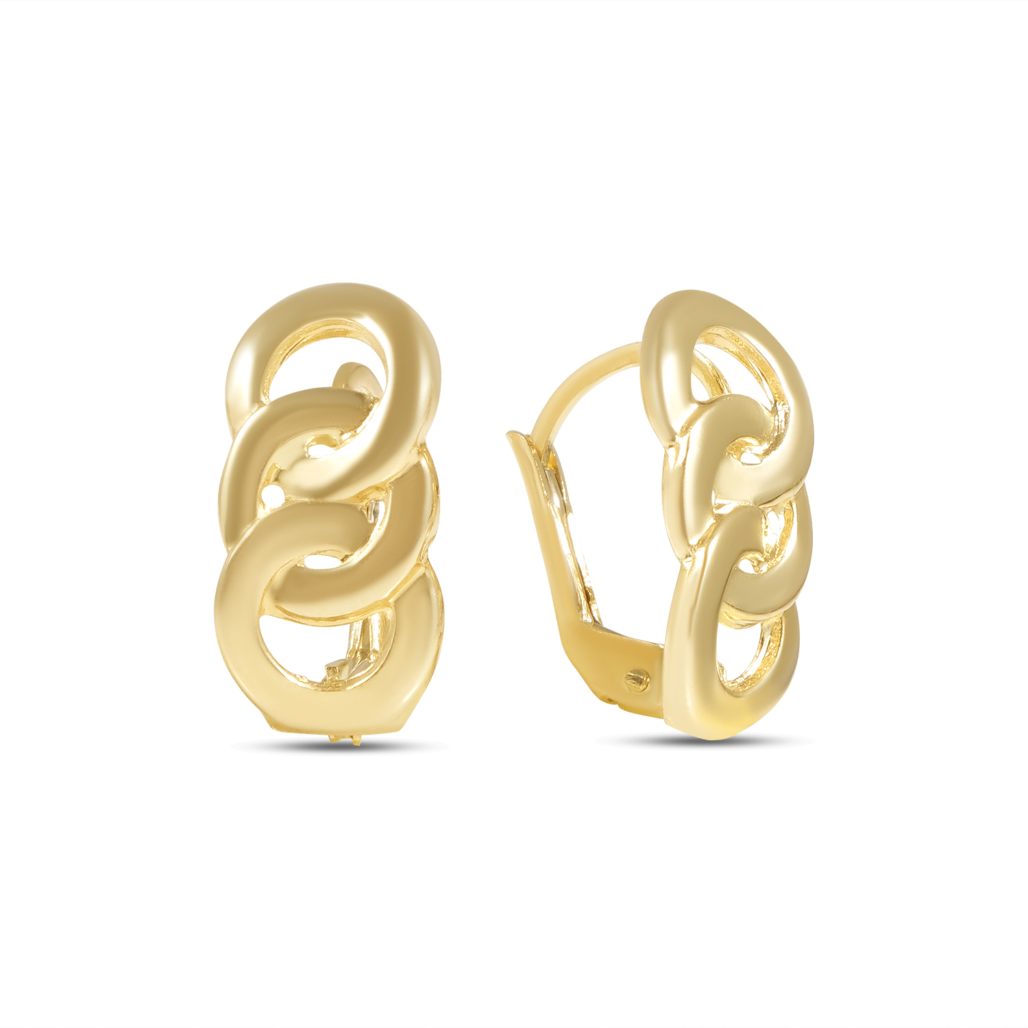 Cercei aur 14K Triple Circle