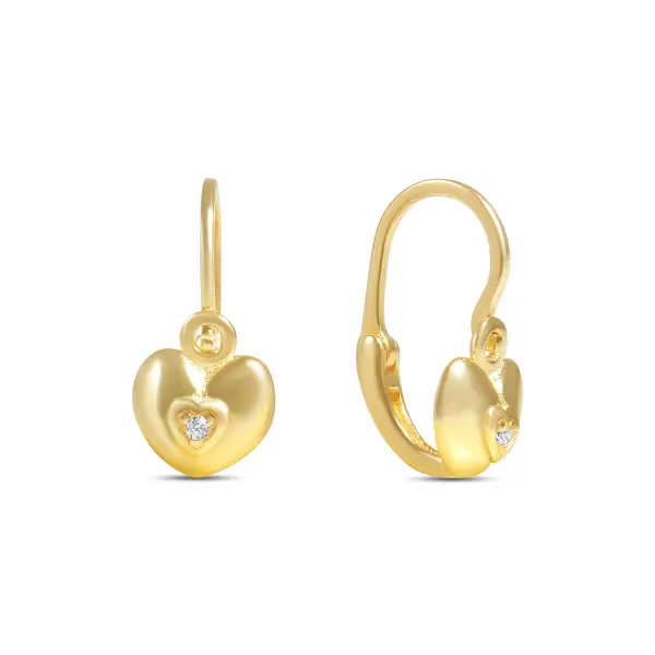 Cercei aur 14K cu pietre Zirconia Lovely Crystal