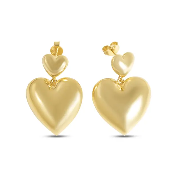 Cercei aur 14K in forma de inima Golden Amour Duo