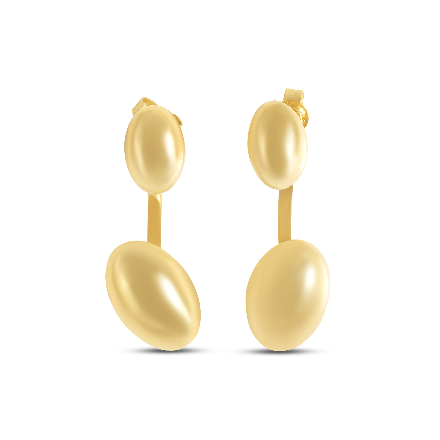 Cercei aur 14K Golden Fluid Silhouettes