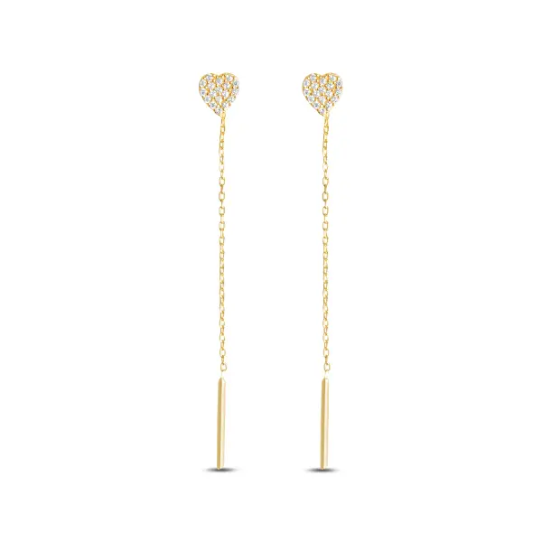 Cercei de aur 14k tip fir cu model infinit Infinity Drop Grace