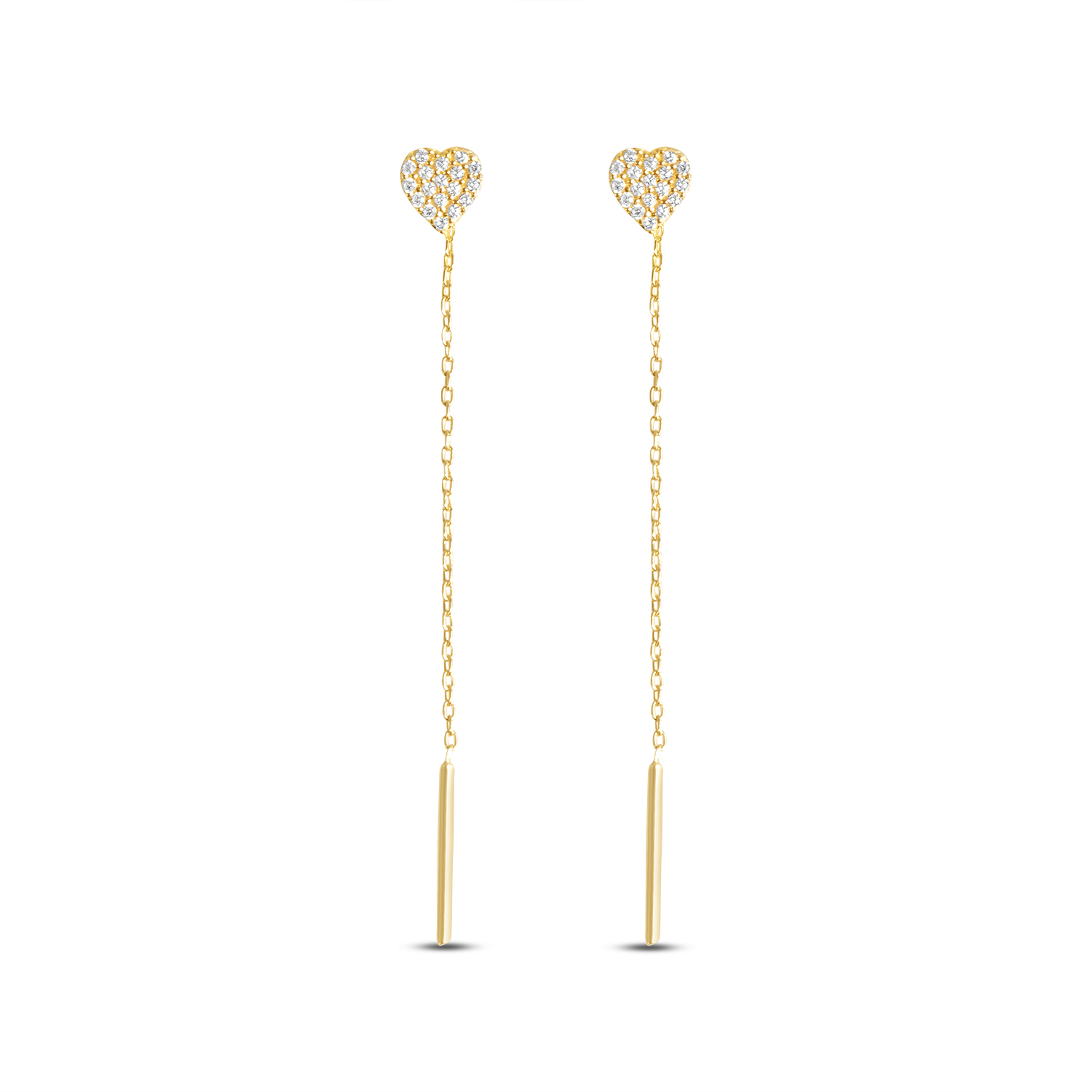 Cercei de aur 14k tip fir cu model infinit Infinity Drop Grace