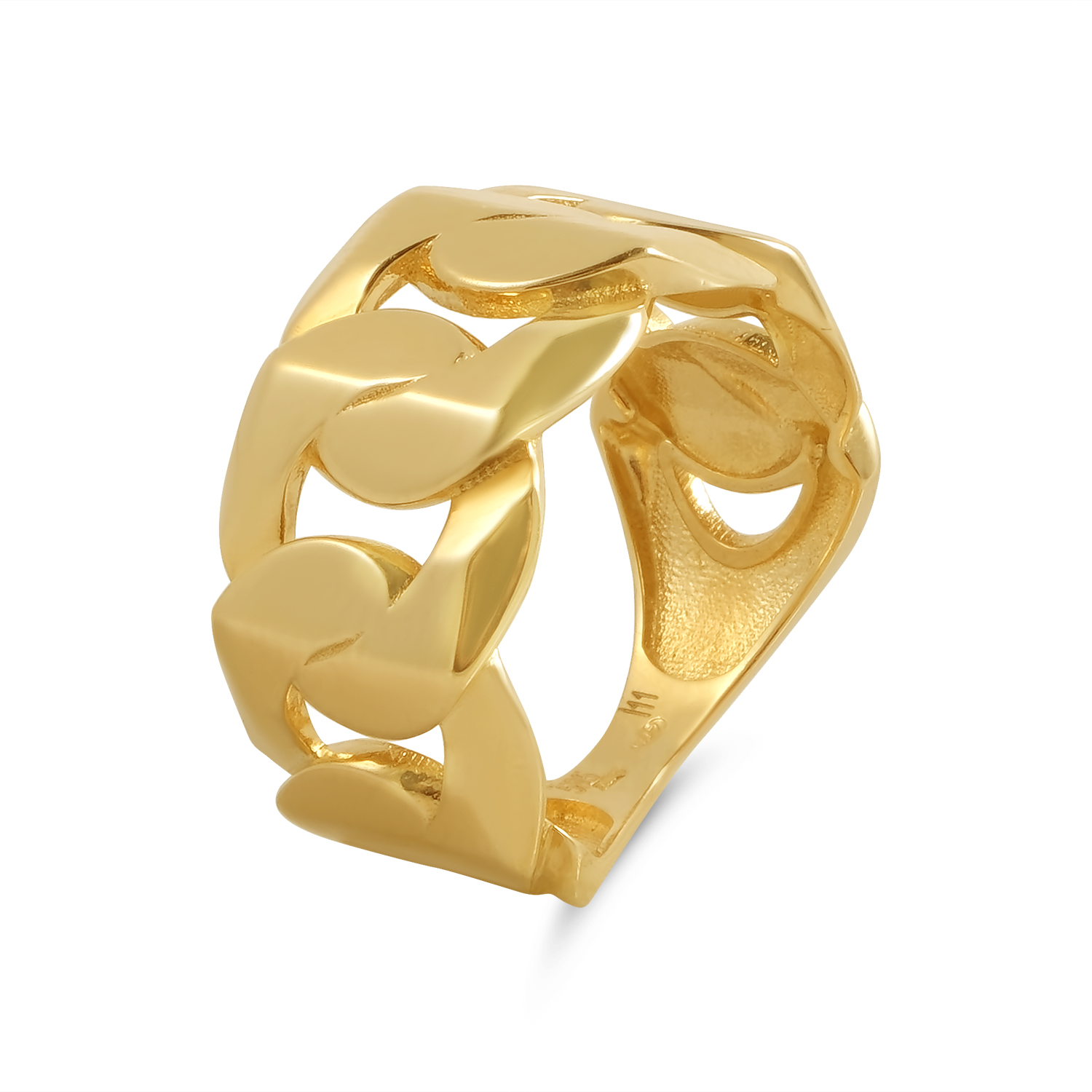 Inel aur 14K cu zale Bold Chain Glow