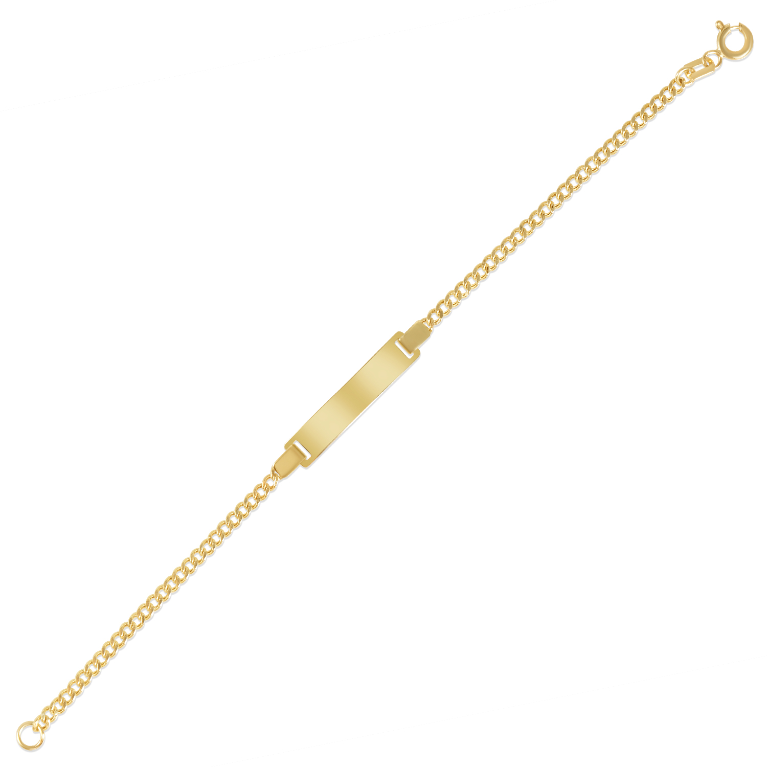 Bratara aur 14K cu placuta dreptunghiulara Elegant Identity