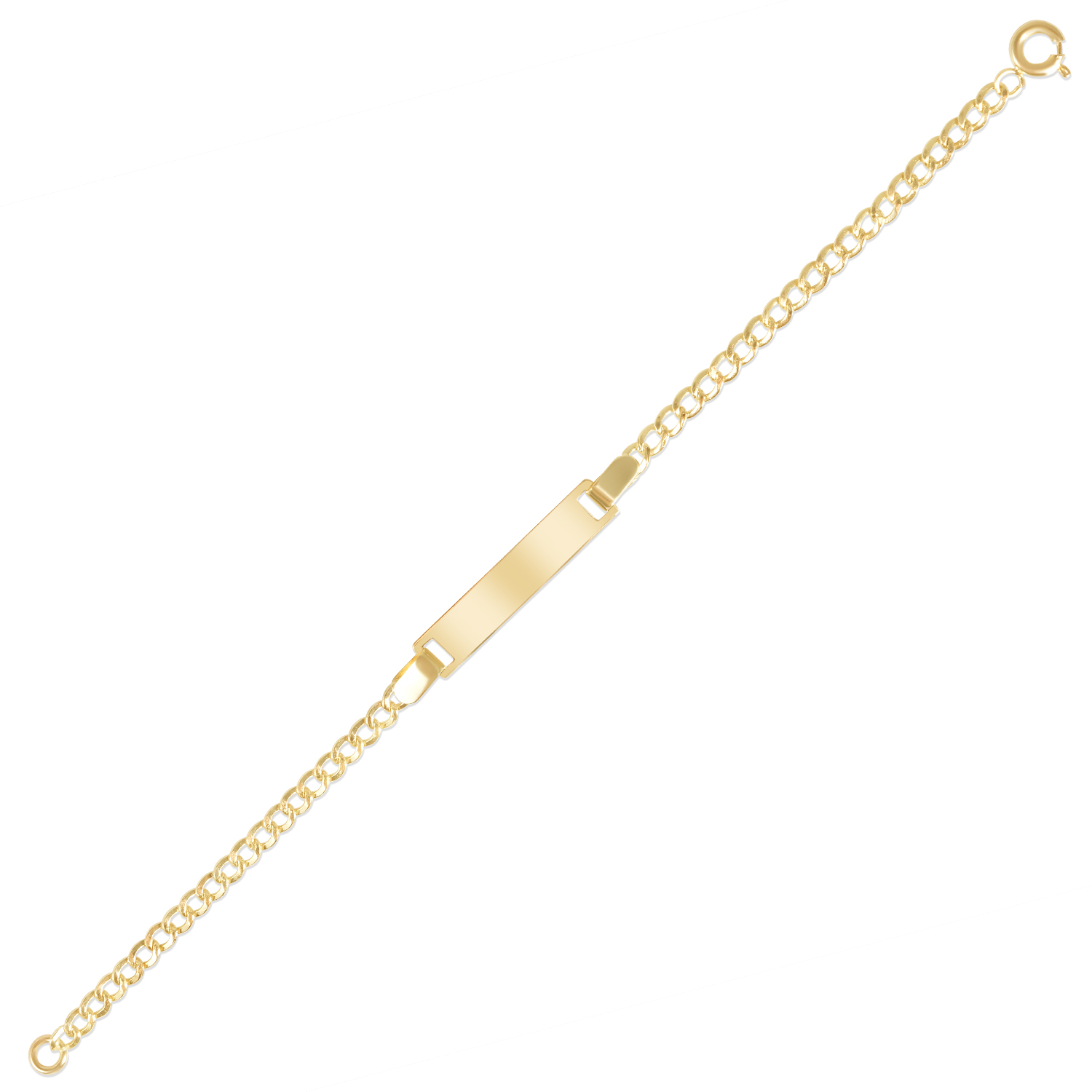 Bratara aur 14K cu placuta dreptunghiulara Linear Grace