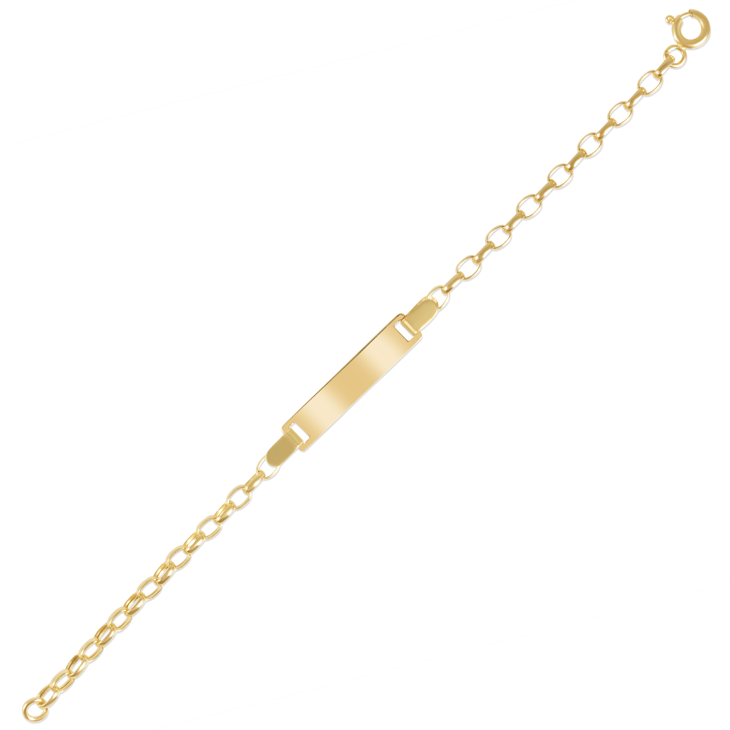 Bratara aur 14K cu placuta dreptunghiulara Personal Touch