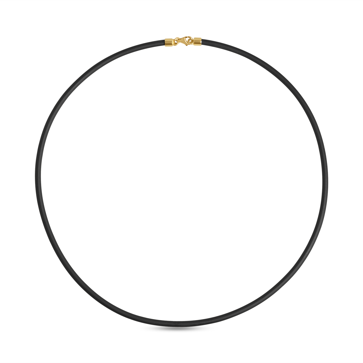 Colier aur 14k cu silicon negru si inchizatoare din aur Urban Line Flex