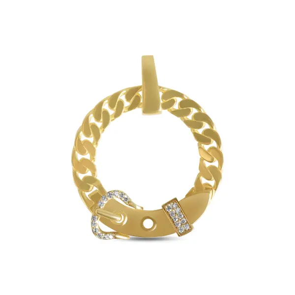 Pandantiv aur 14K in forma de curea cu Zirconia Belt Icon