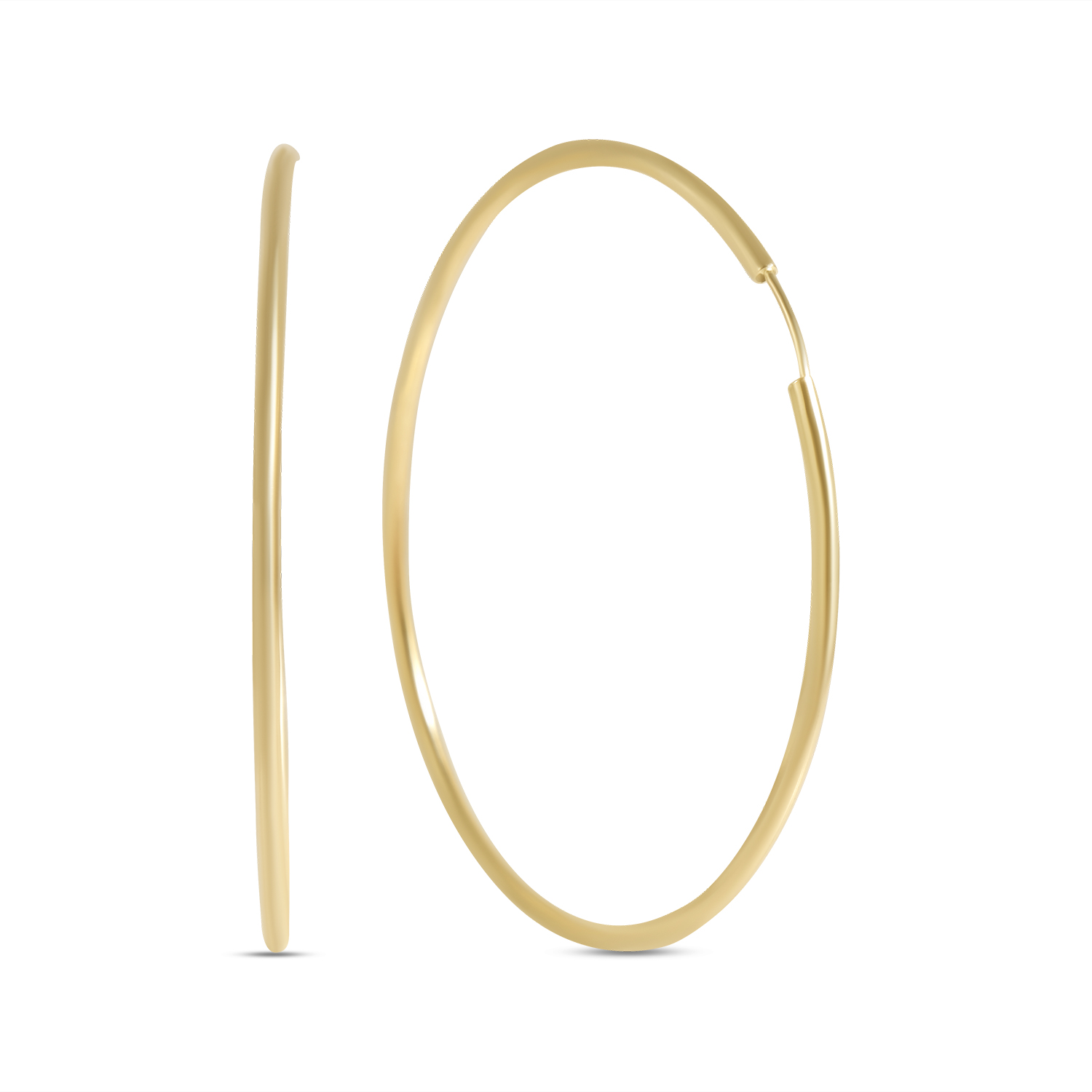 Cercei aur 14K rotunzi texturati cu efect subtil radiant Golden Texture