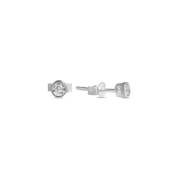 Cercei aur 14K cu piatra Zirconia Crystal Drop Mini