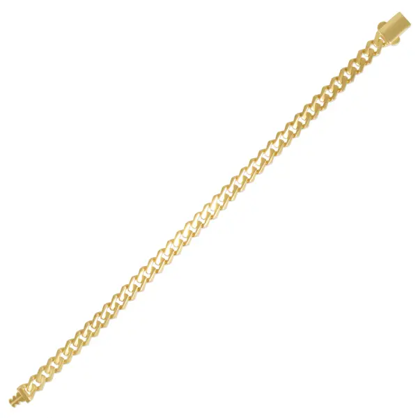 Bratara aur 14K cu zale cuban margini ascutite Edge Statement