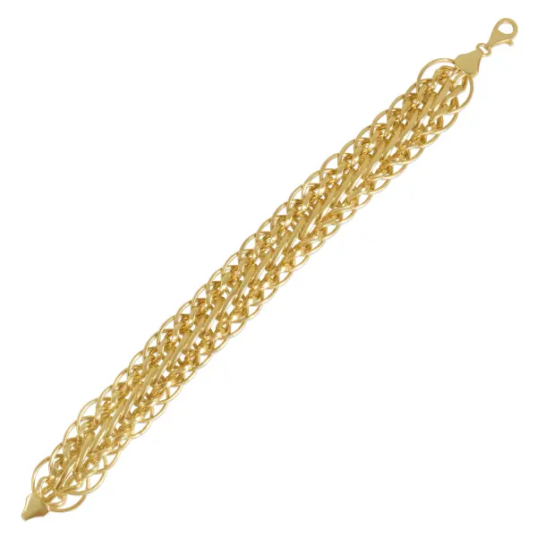 Bratara aur 14K cu zale mari Golden Cascade