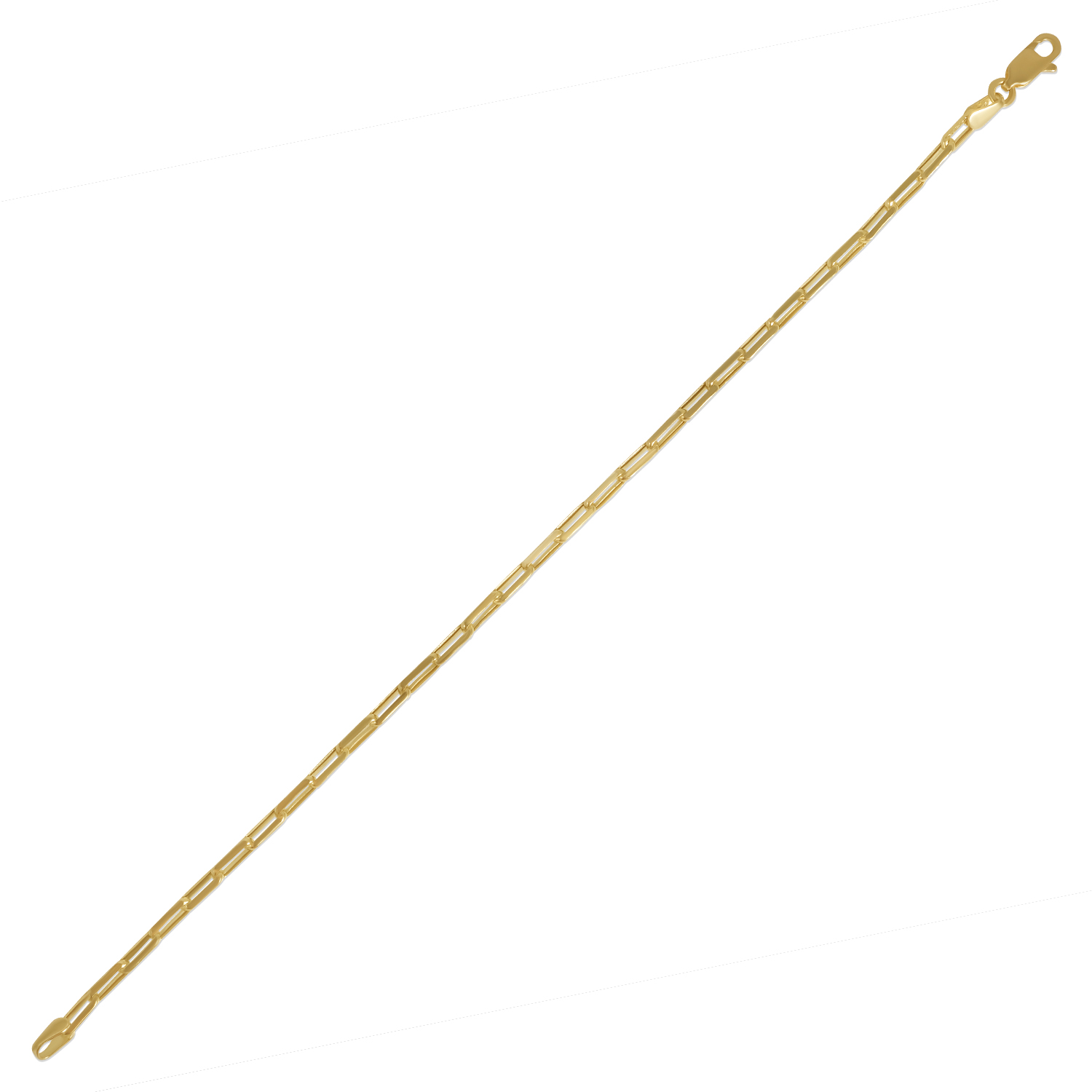 Bratara aur 14K cu zale dreptunghiulare Modern Link