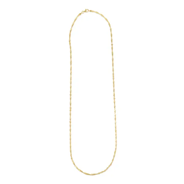 Lant aur 14k cu zale rotunjite Soft Curve