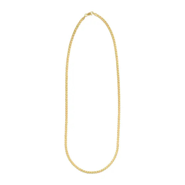 Lant aur 14k cu zale duble rotunde Golden Harmony
