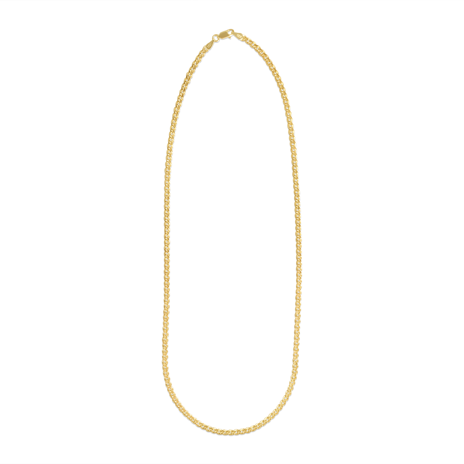 Lant aur 14k cu zale duble rotunde Golden Harmony