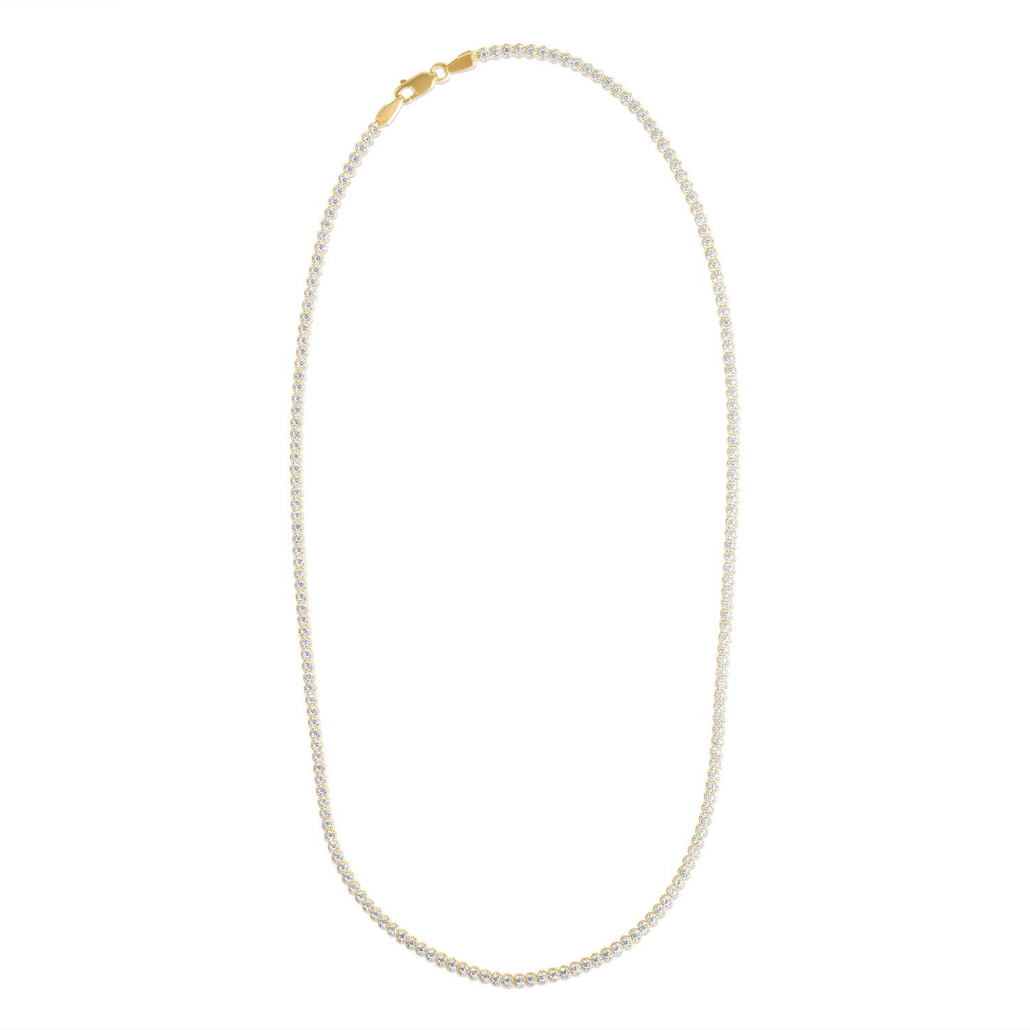 Colier aur 14k Tennis Radiant Circle