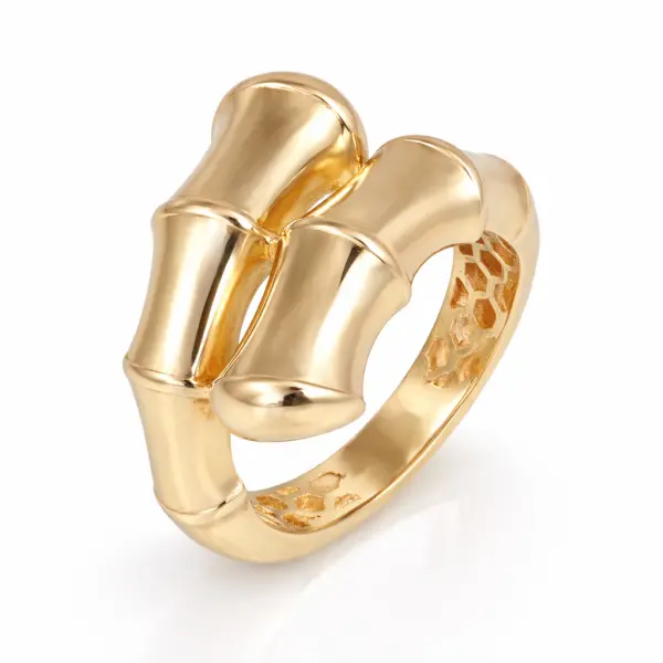 Inel aur 14K design bambus Bamboo Glow
