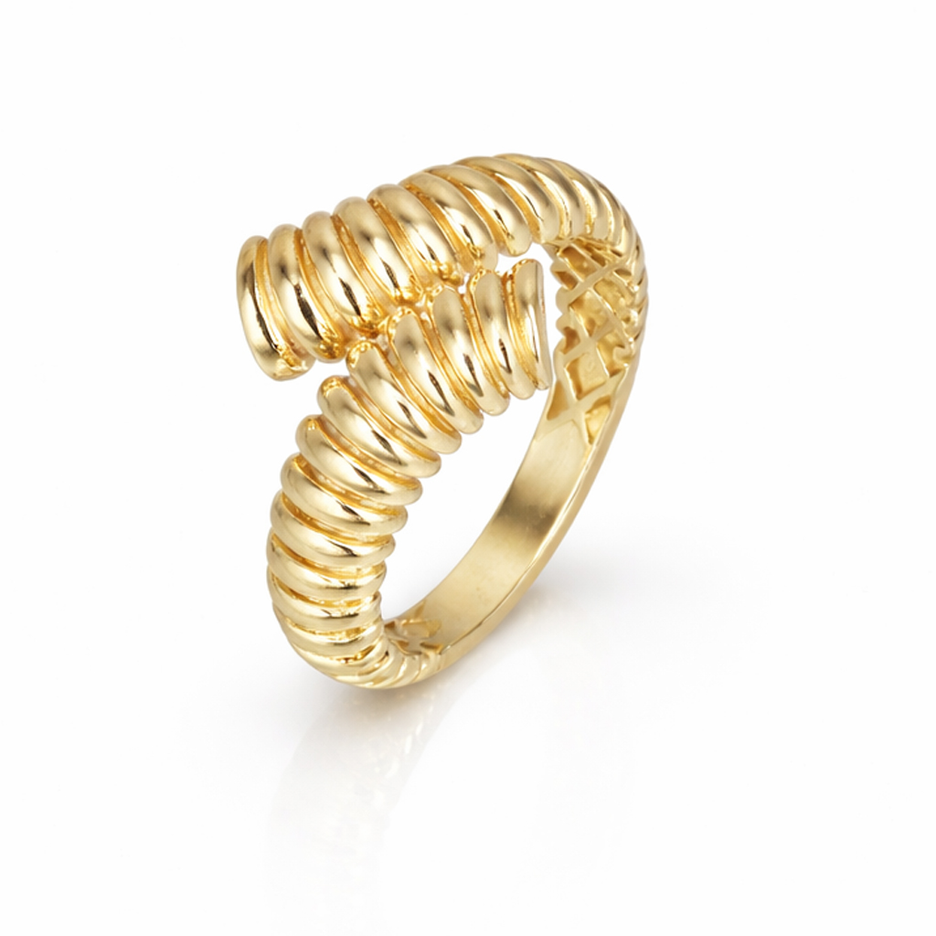 Inel aur 14K design funie Rope Couture