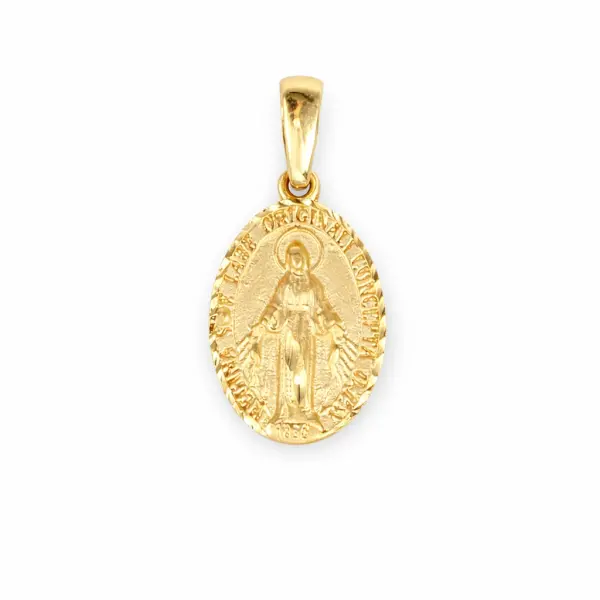Pandantiv aur 14K cu Fecioara Maria Divine Grace
