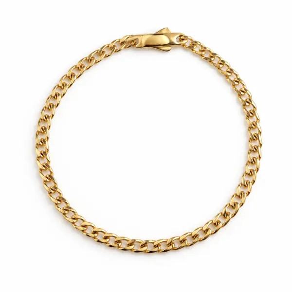 Bratara aur 14K model Cuban subtire Slim Havana Chain