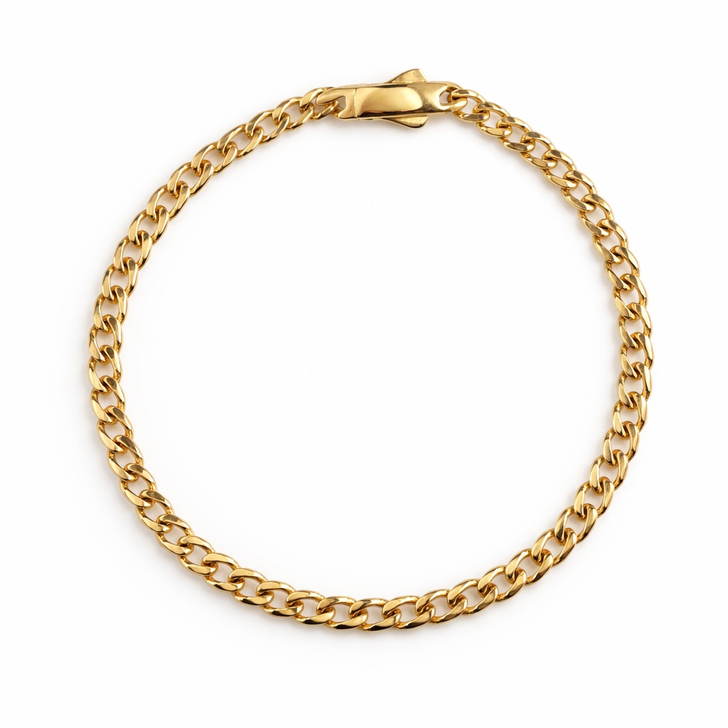 Bratara aur 14K model Cuban subtire Slim Havana Chain