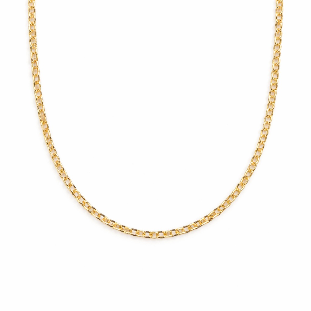 Lant aur 14k scurt cu zale rotunde Classic Round Link