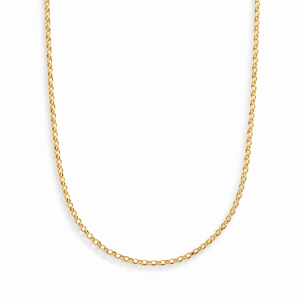 Lant aur 14k cu zale rotunde si margini drepte Modern Circle Edge