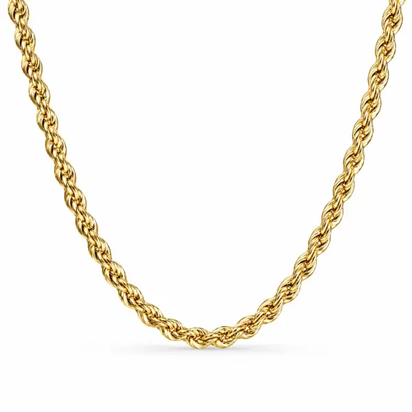 Lant aur 14k cu zale rasucite Rope Classic Power
