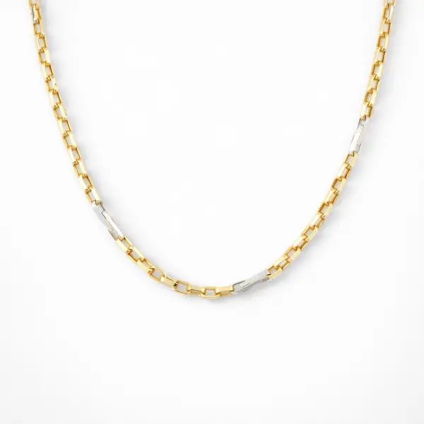 Lant aur 14k bicolor Dual Tone Link