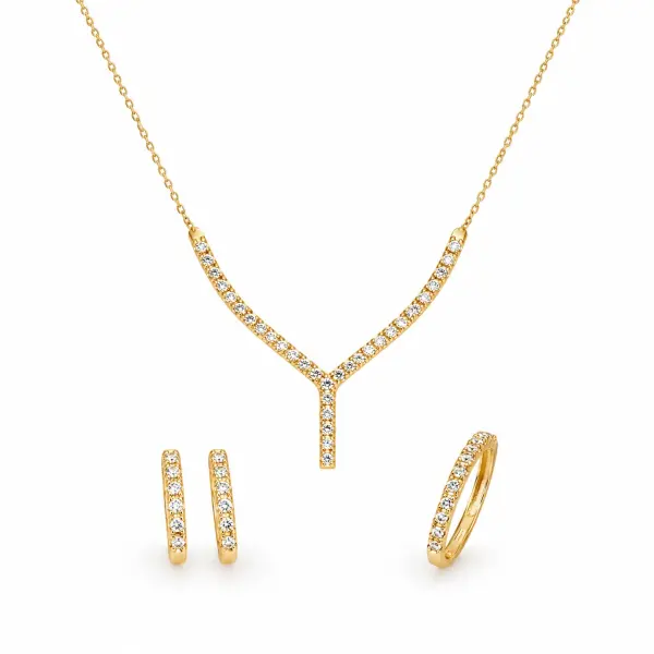 Set aur 14K abstract sculptural Aurelia Forme