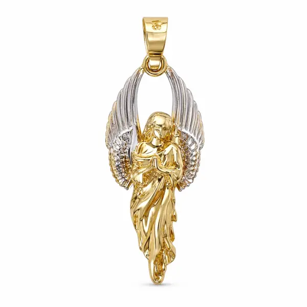 Pandantiv aur 14K inger cu aripi Celestial Guardian